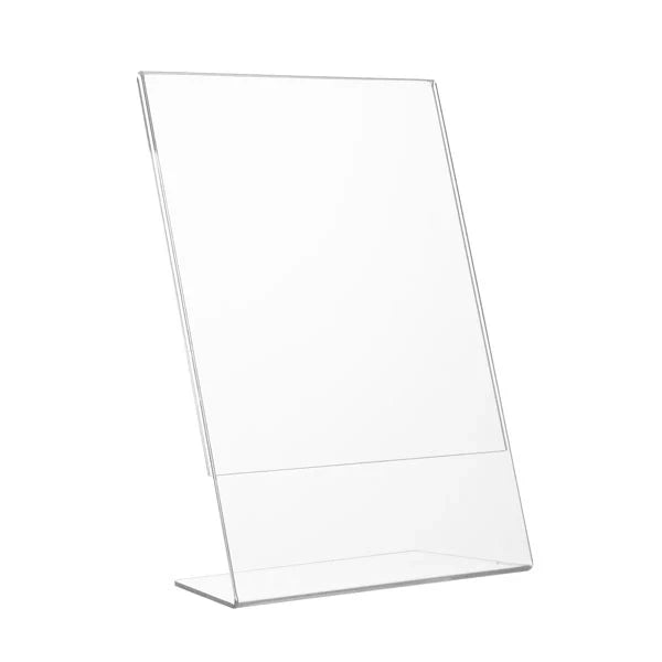 Porta avvisi da banco in Plexi con base a L Monofacciale - 1/3 A4