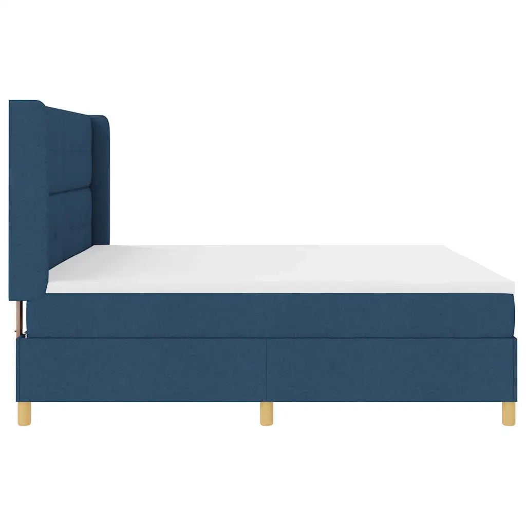 Letto a molle con strisce LED Blu 200 x 200 cm Tessuto 3343720