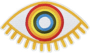Patch di ricamo strisce colorate arcobaleno per abbigliamento