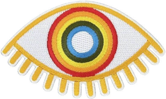 Patch di ricamo strisce colorate arcobaleno per abbigliamento