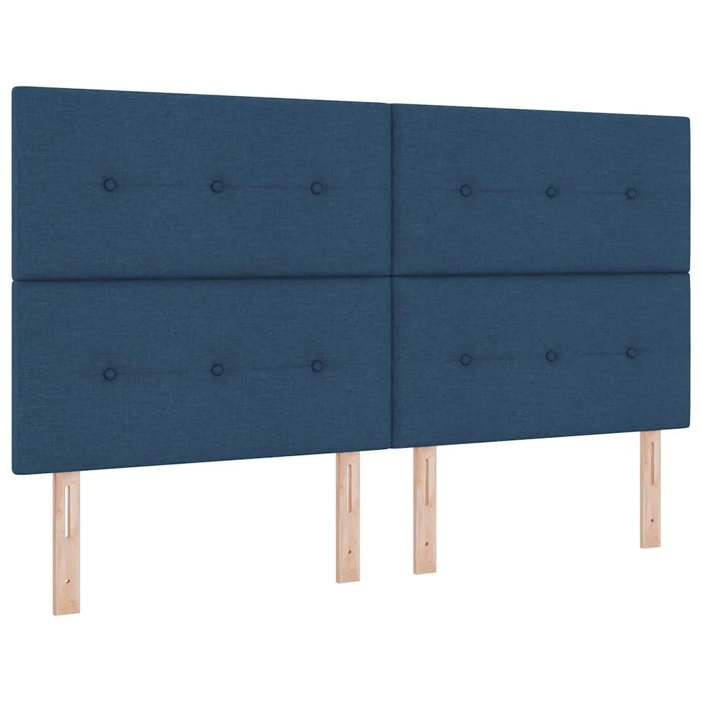 Struttura del letto con testiera Blu 180 x 200 cm Tessuto