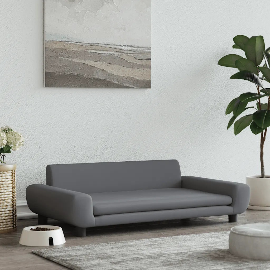 Lettino per Cani Grigio Scuro 100x54x33 cm in Velluto 171983