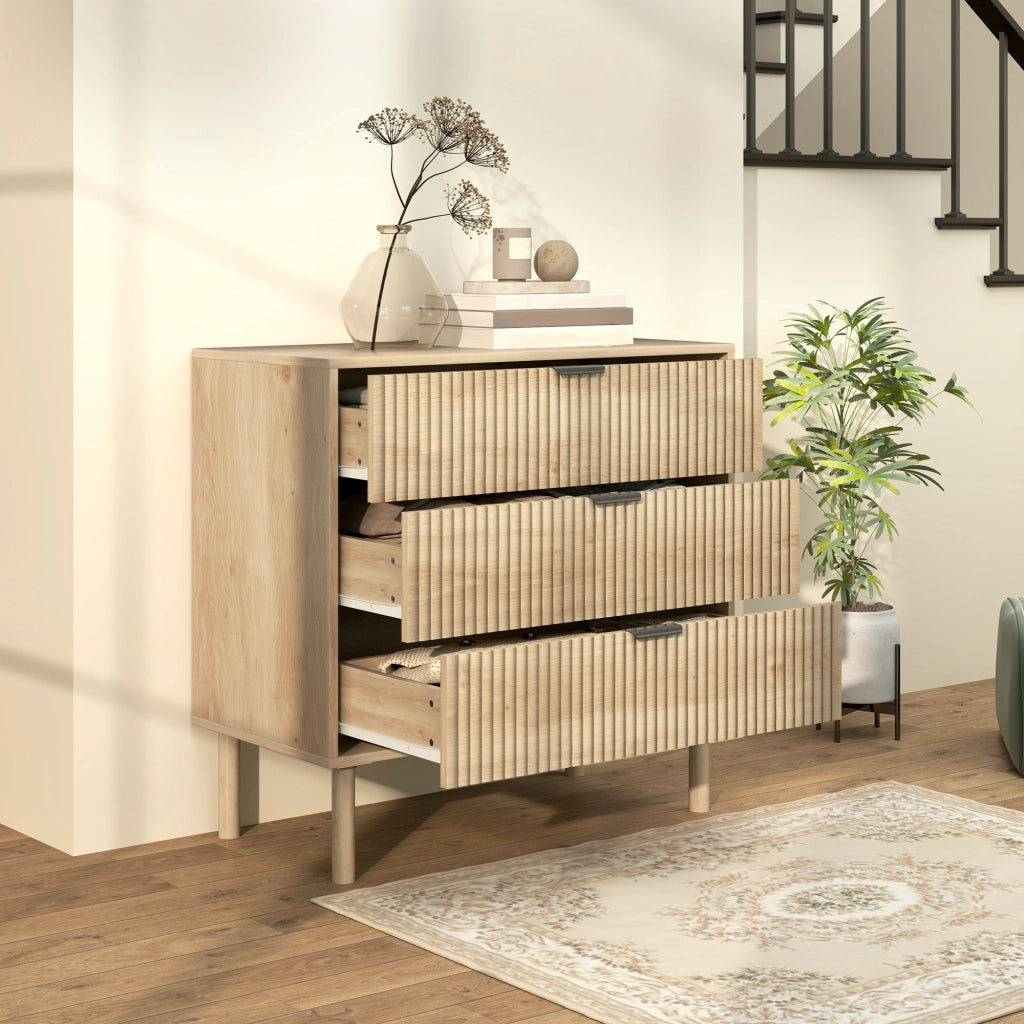 Com¨° 4 Cassetti ¨C Minimal ¨C 80x40x78 Legno Rovere