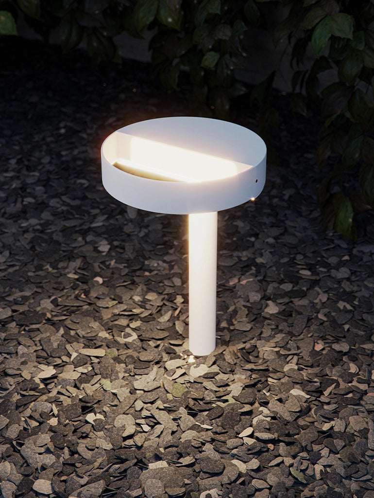 Base Mini per Clos da Suolo 30cm Bianco Opaco - Accessorio di completamento per lampade LED outdoor - Beneito & Faure