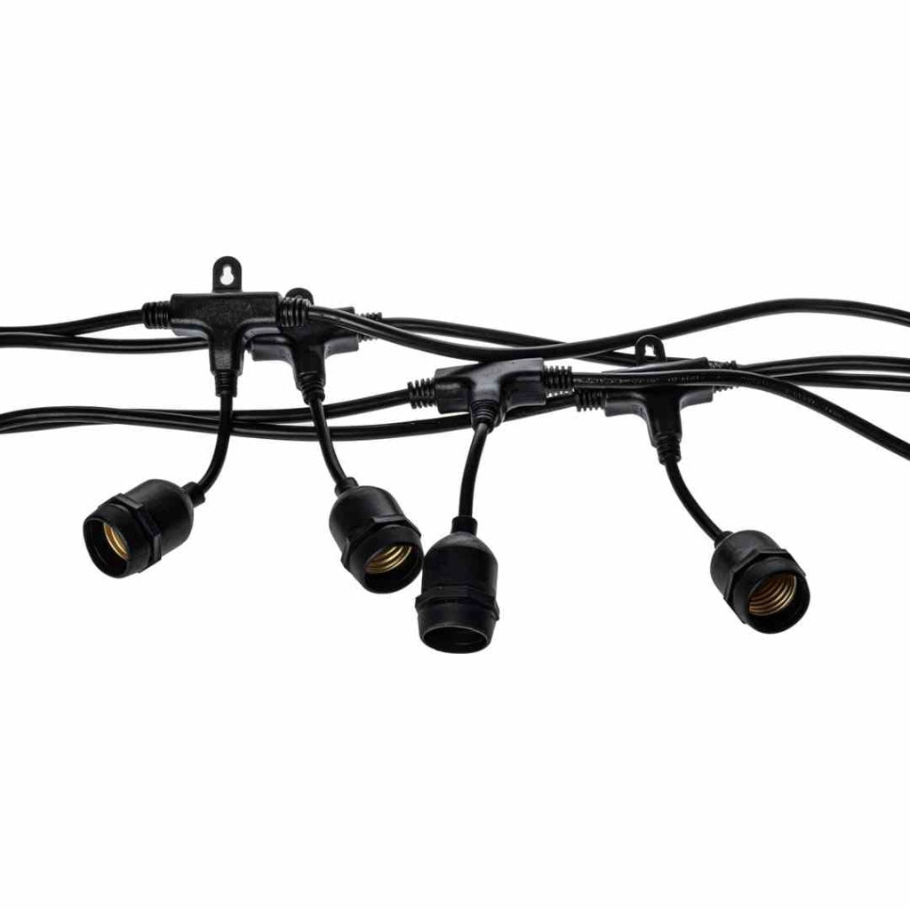 Girlanda luminosa da esterno Eko-Light 15m 15xE27 IP44 nera