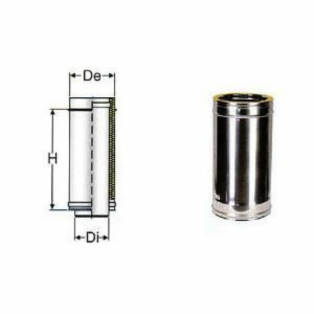 Inox doppia parete aisi 316 tubo l.495 d.180 230 b08wzfdhmf