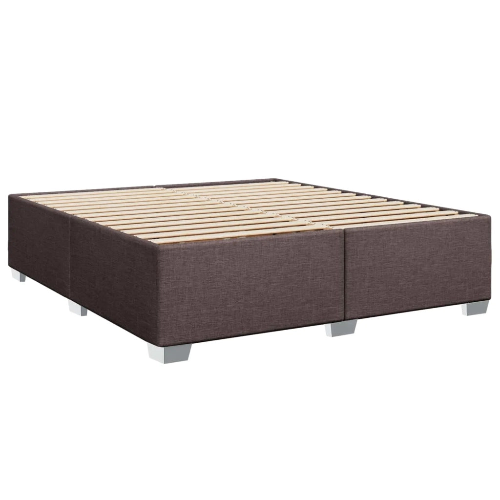 Letto box spring con materasso Marrone Scuro 200 x 200 cm 3454960