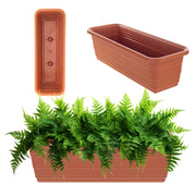 Vaso da fiori per balcone KADAX, 50 cm, rosso mattone.
