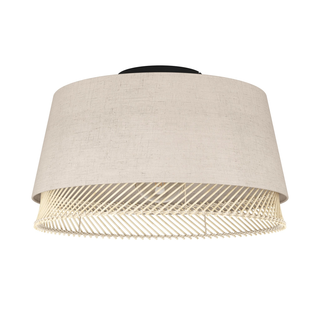 Plafoniera Vintage Tabley Acciaio Nero 1 Luce E27