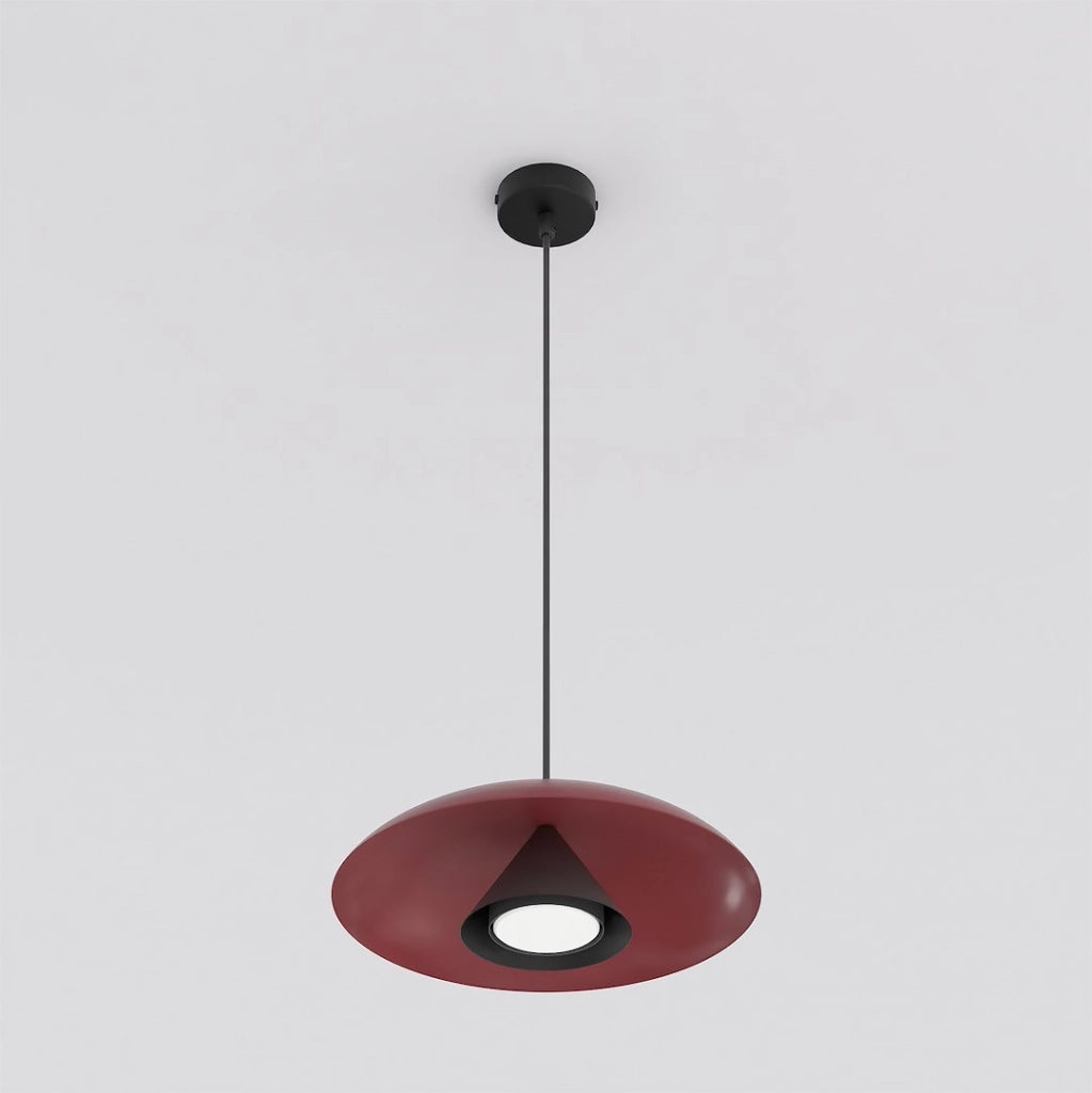 Lampada sospesa Babel 1xGX53 bordeaux/nero Emibig