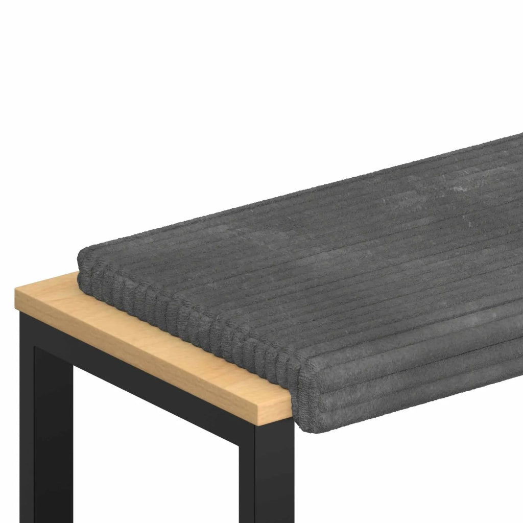 Cuscino per panchina Corduroy Morbido Grigio Chiaro 42043373