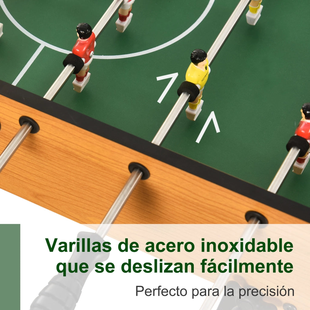 Tavolo da calcio balilla ¨C Minimal ¨C 98x42x62,5 cm legno naturale e nero