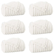 Coperte da Pile 6 pz Bianco 200 x 150 cm Panno