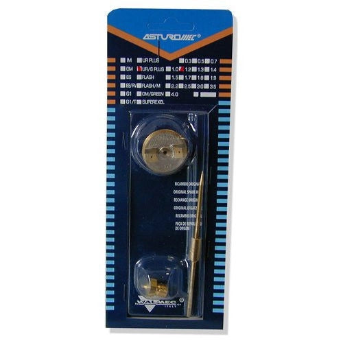 Walmec 0682592 Asturo 40320 Ugello Ricambio Aerografo UR-S Plus 1.2 mm ago ugello e cappello ottone