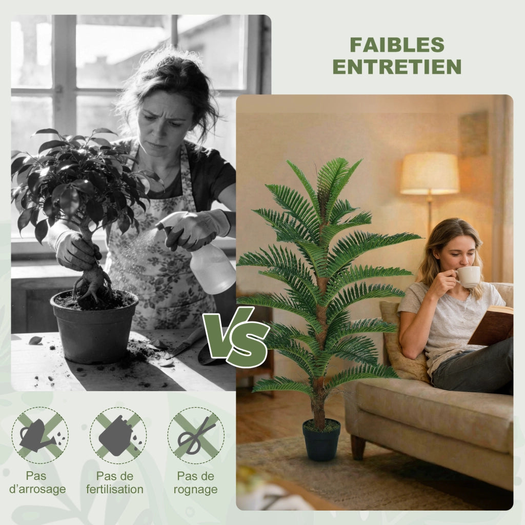 Palma Artificiale 120 cm ¨C Minimal ¨C Verde con vaso in plastica