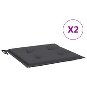 Cuscini per Sedia 2 pz | Cuscini per sedie Antracite 40x40x4 cm in Tessuto Oxford
