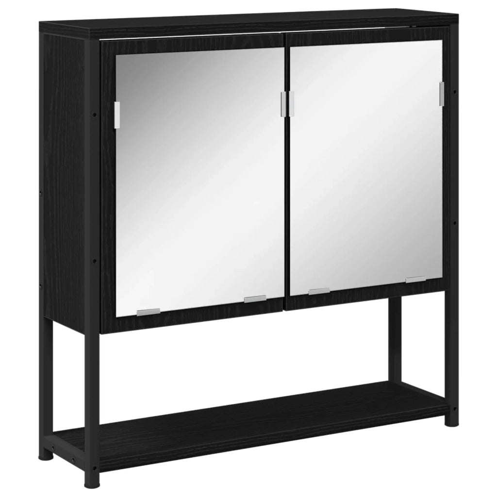Set di mobili per il bagno 4 pcs Nero Legno multistrato 3334414