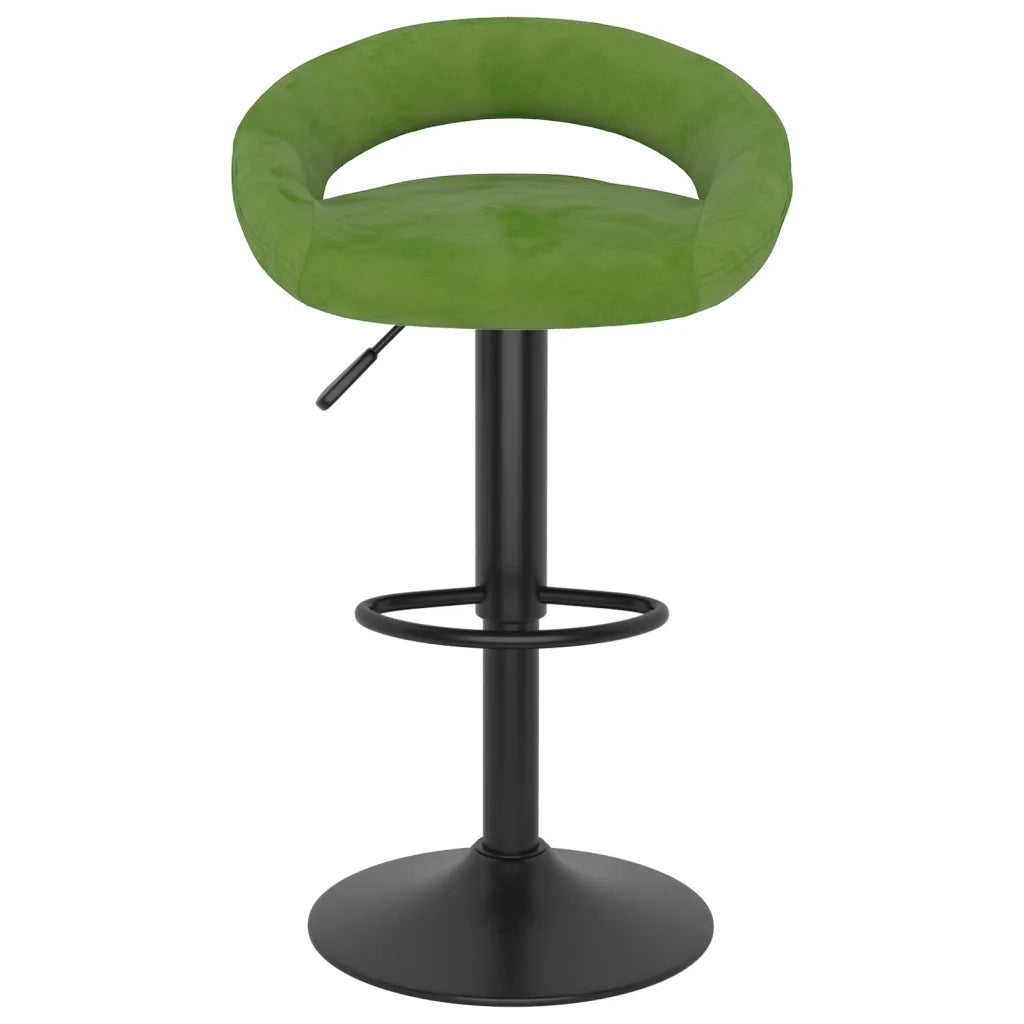 Sgabelli da Bar 2 pz Verde Chiaro in Velluto 333271
