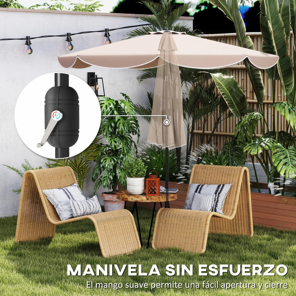 Ombrellone da Giardino ¨C Minimal ¨C Beige ?270 cm