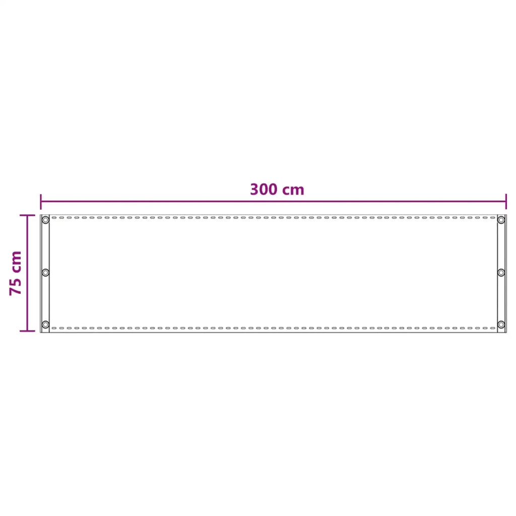 Schermo da balcone Sabbia 75 x 300 cm HDPE e alluminio 4003267