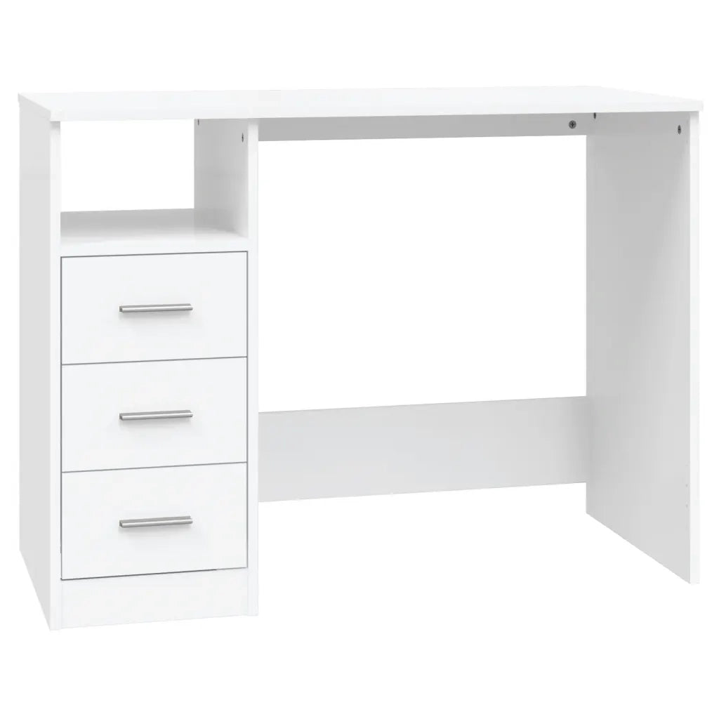 Scrivania con Cassetti Bianca 102x50x76 cm in Legno Multistrato 823032
