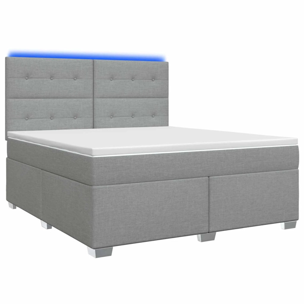 Letto box spring con materasso Grigio Chiaro 140 x 200 cm 3454887