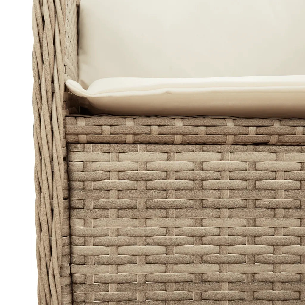 Set Divani da Giardino 3 pz con Cuscini in Polyrattan Beige 3262446
