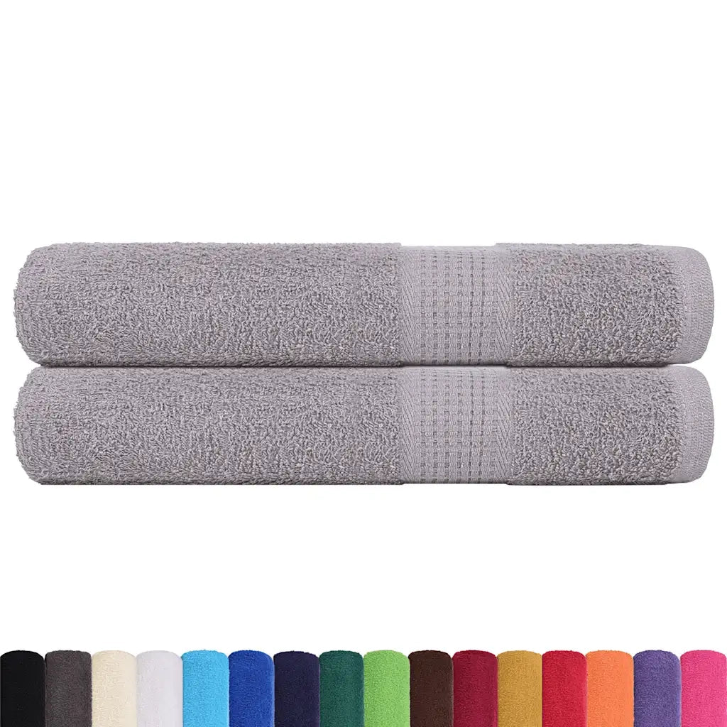 Asciugamani FROGN 2 pz Grigio 100x200 cm 360 g/m² 136842