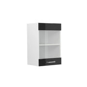Vicco Mobile da cucina in vetro Nero lucido 40 cm