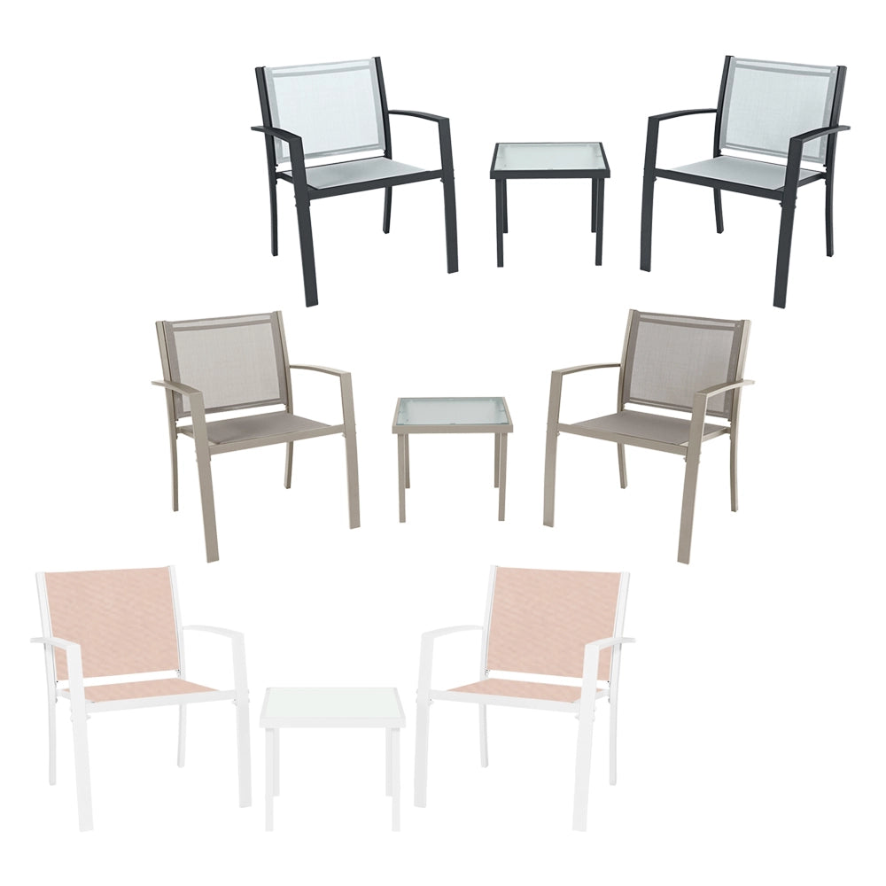 SALOTTO DA GIARDINO 'PARIDE' tessuto colore grigio  - LIF