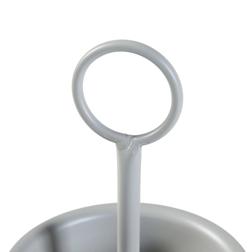 Stand Portapiante Alphen con 2 Vasi - Grigio chiaro [en.casa]