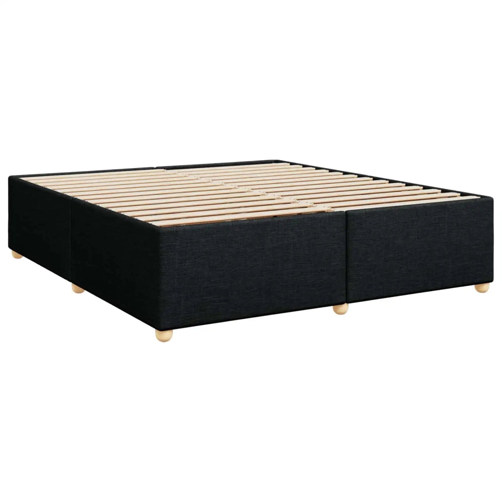 Letto box spring con materasso Nero 180 x 200 cm Tessuto 3451009