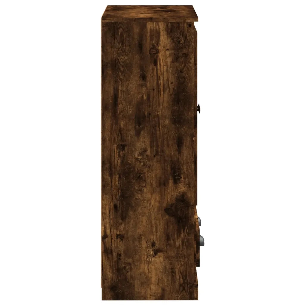 Credenza Rovere Fumo 60x35,5x103,5 cm in Legno Multistrato 816301