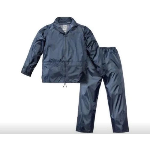 COMPLETO GIACCA E PANTALONE IMPERMEABILE 200 GR Tg. XXL - colore blu