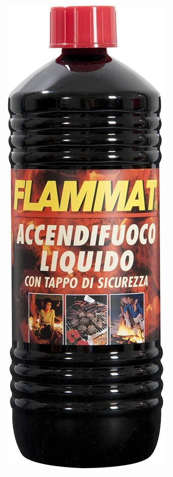 12 CONF.  FLAMMAT ACCENDIFUOCO LIQUIDO DA LT.1 PER BARBECUE CAMINI STUFE