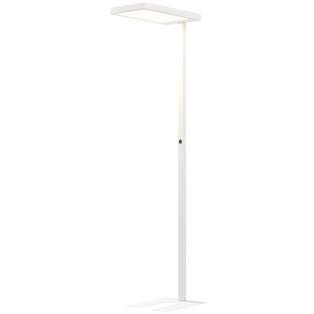 Lampada da terra LED ¨C Minimal ¨C bianco, metallo e plastica, telecomando