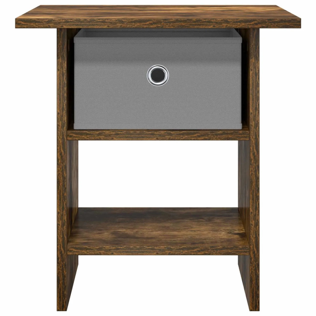 Set di 2 Comodini | Armadio da Notte | Mobiletto da notte Rovere fum¨¦ 41 x 40 x 45 cm Legno multistrato
