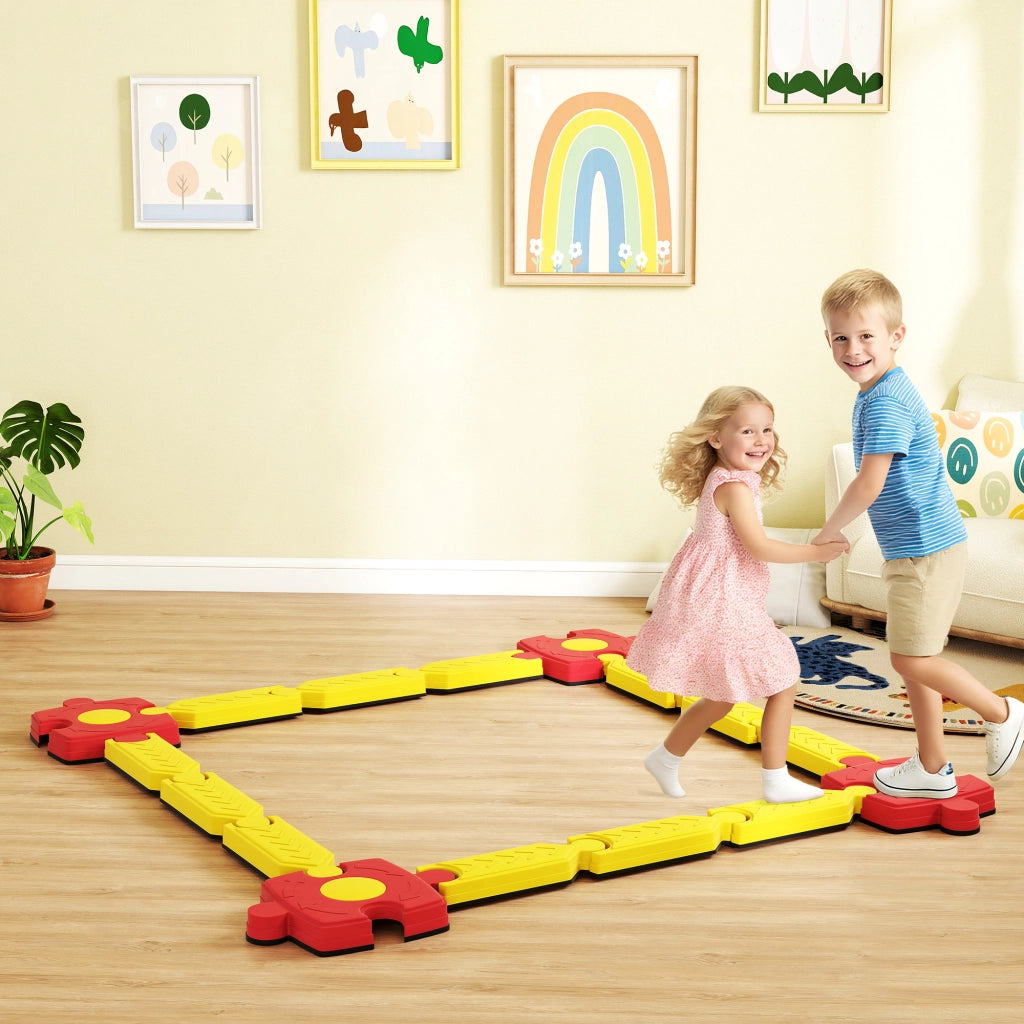 Set di travi sospese per bambini ¨C zephmum ¨C Giallo e rosso