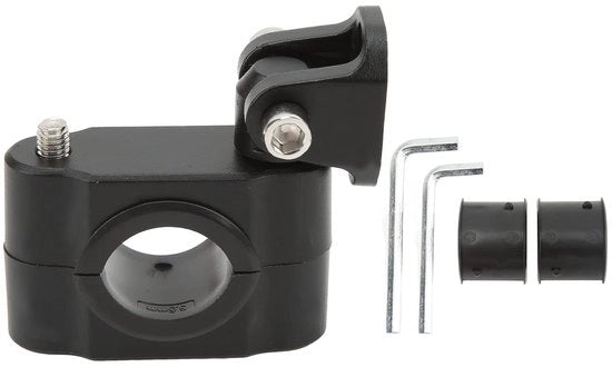 Beugello per Motocicletta con Rotazione a 360 Gradi - Lega di Alluminio - Beugello di Montaggio - Illuminazione a LED - Adatto per Diversi Veicoli - Incluso Accessori