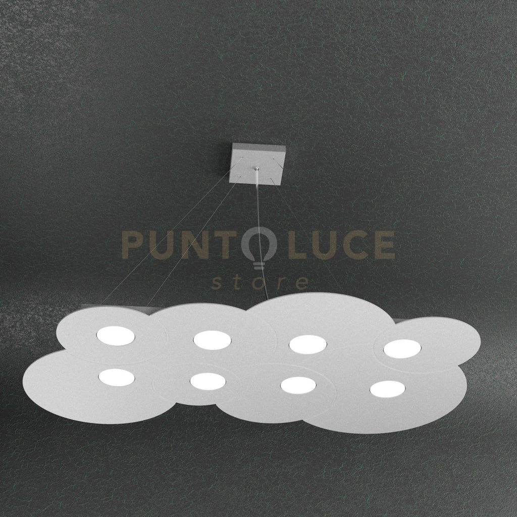 CLOUD SOSPENSIONE 8+3 LUCI BIEMISSIONE GRIGIO 1128-S8 R+3-GR