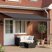 Cornice per Tenda Manuale con LED Antracite 4 × 3,5 m 3420860
