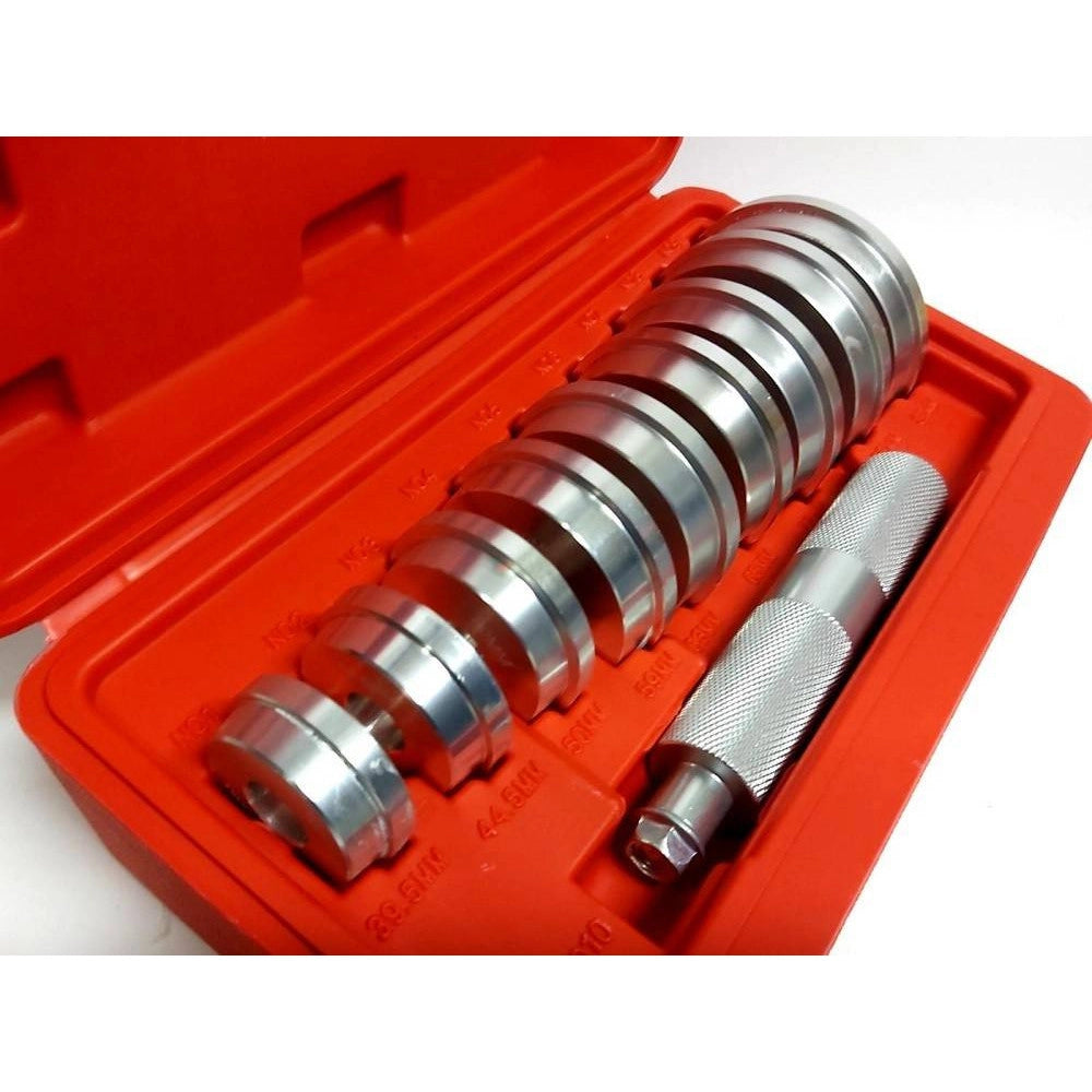 Trade Shop - Set 10 Pezzi Estrattori Cuscinetti Boccole Con Valigetta Ruote Auto Moto Camion -