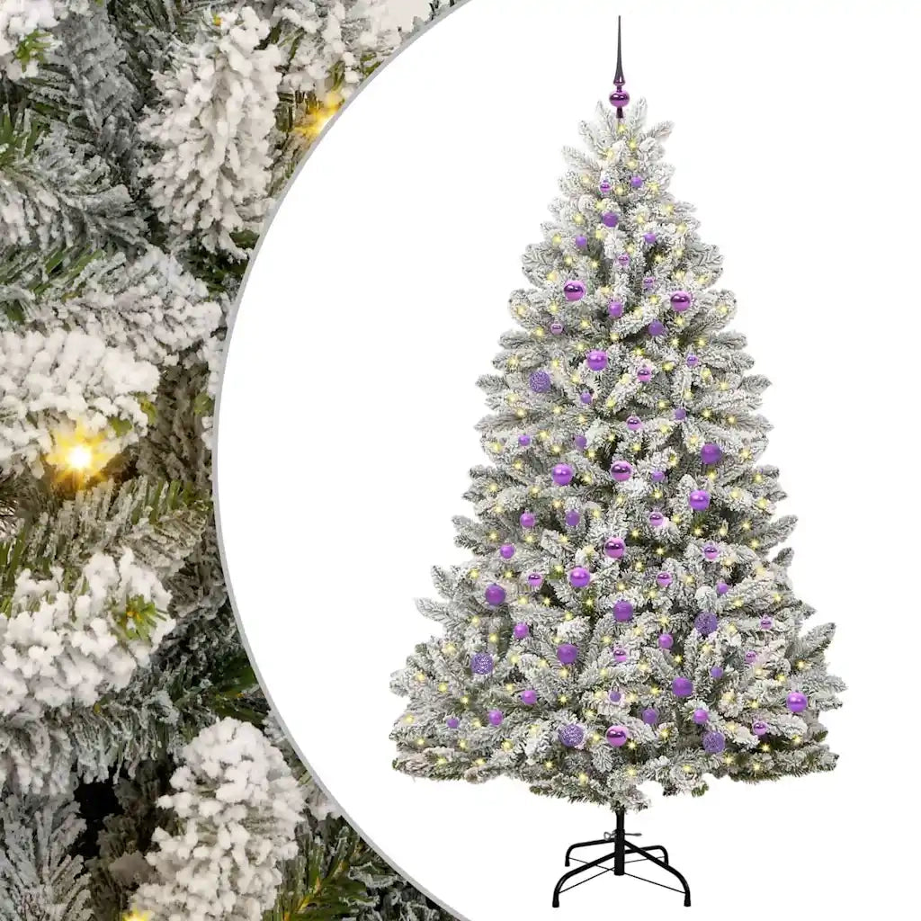 Albero di Natale artificiale con 300 LED Verde e Bianco 210 cm 3395763