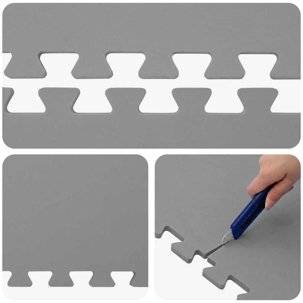 Tappeti 12 pcs Grigio 4,32 m² Schiuma EVA 42040733