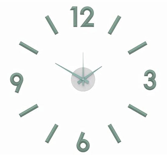 Orologio a Parete 3D Moderno in Plastica, Colore Verde