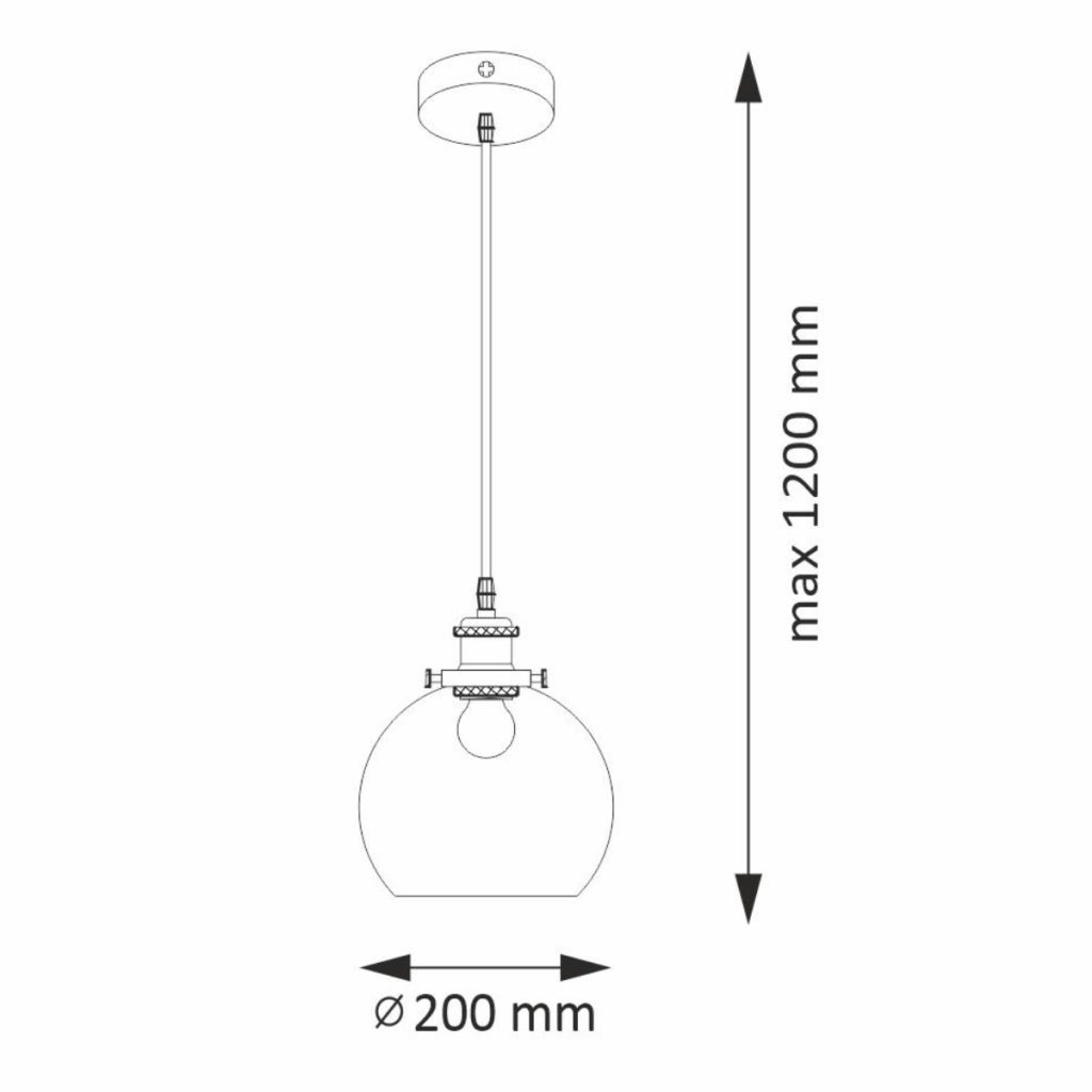 Lampada a sospensione IRWIN vetro ambra E27 Ø20cm Polux