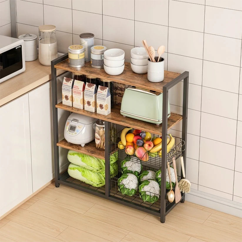 Mobile da cucina marrone da 80x35x95 cm, compatto e funzionale.