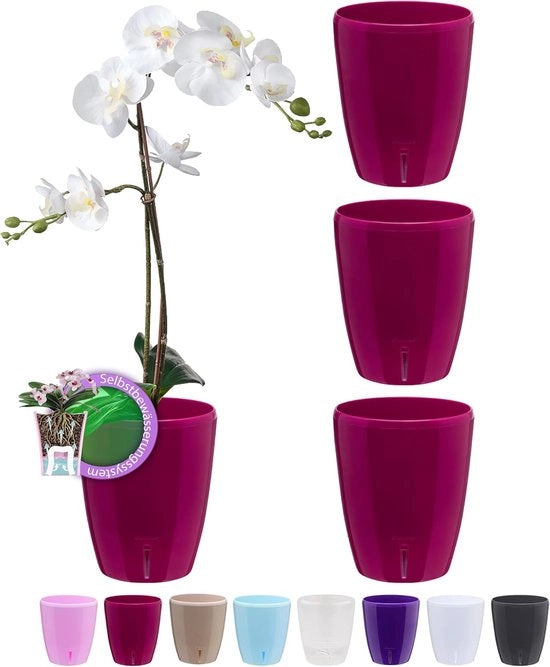 Pannelli per piante - autosorbi - set di 4 - viola - diametro 15 cm