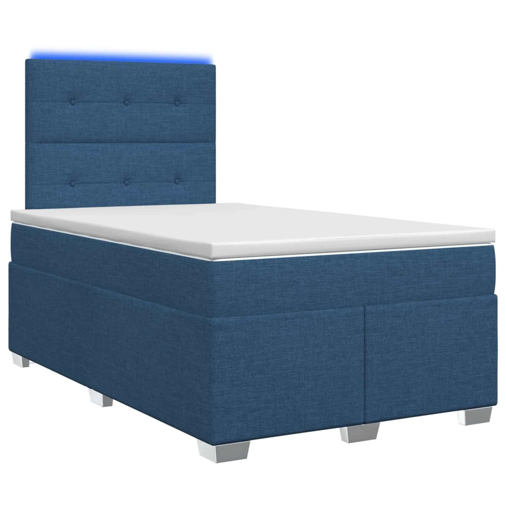 Letto box spring con materasso Blu 120 x 200 cm Tessuto 3454851