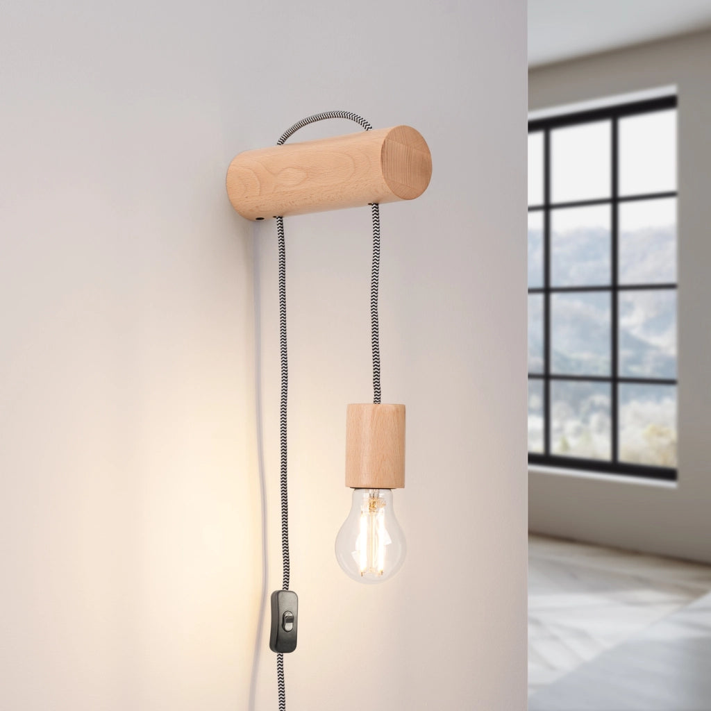 Lampada da parete NIMBI E27 con interruttore